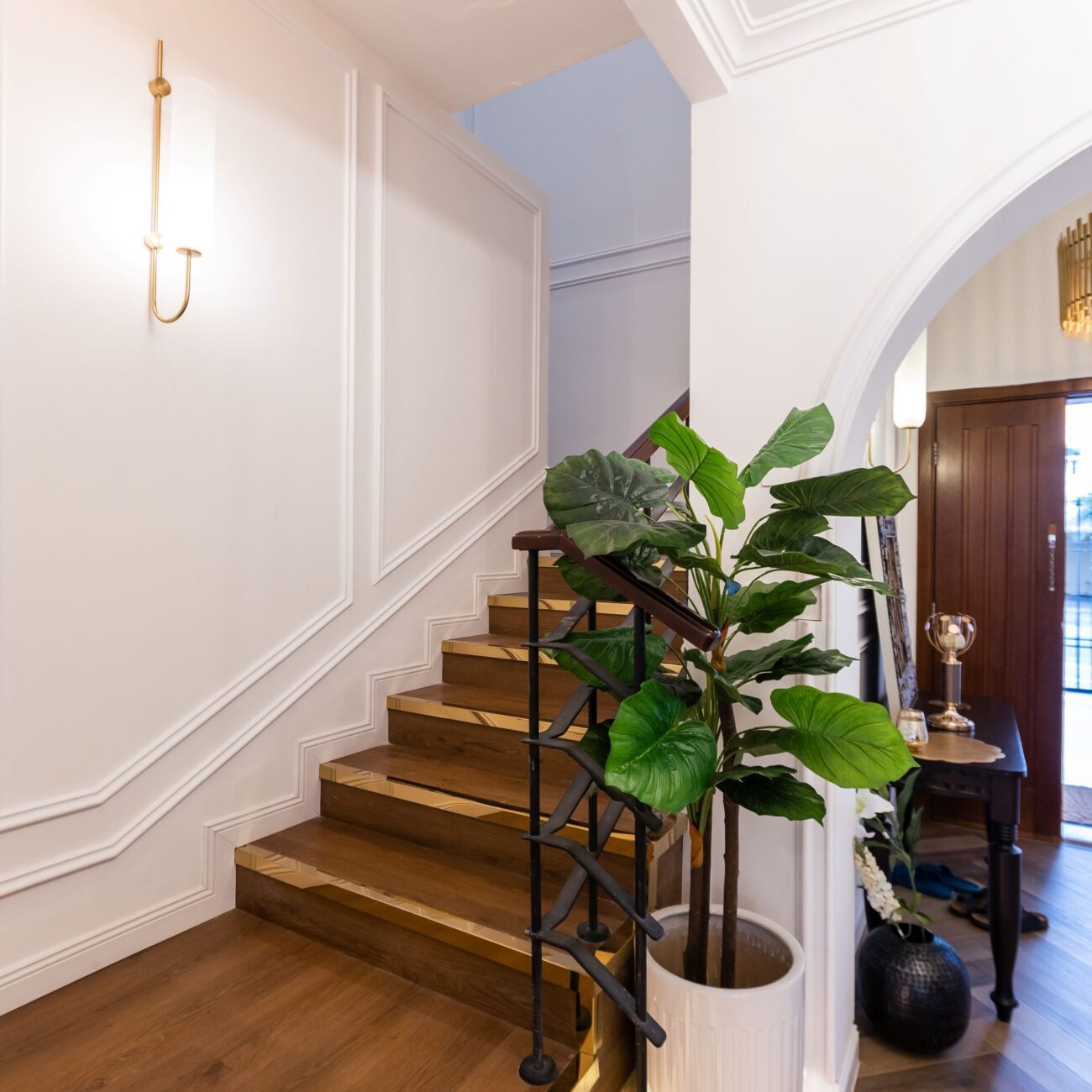 Elegant staircase inside Jumeirah Village Triangle villa