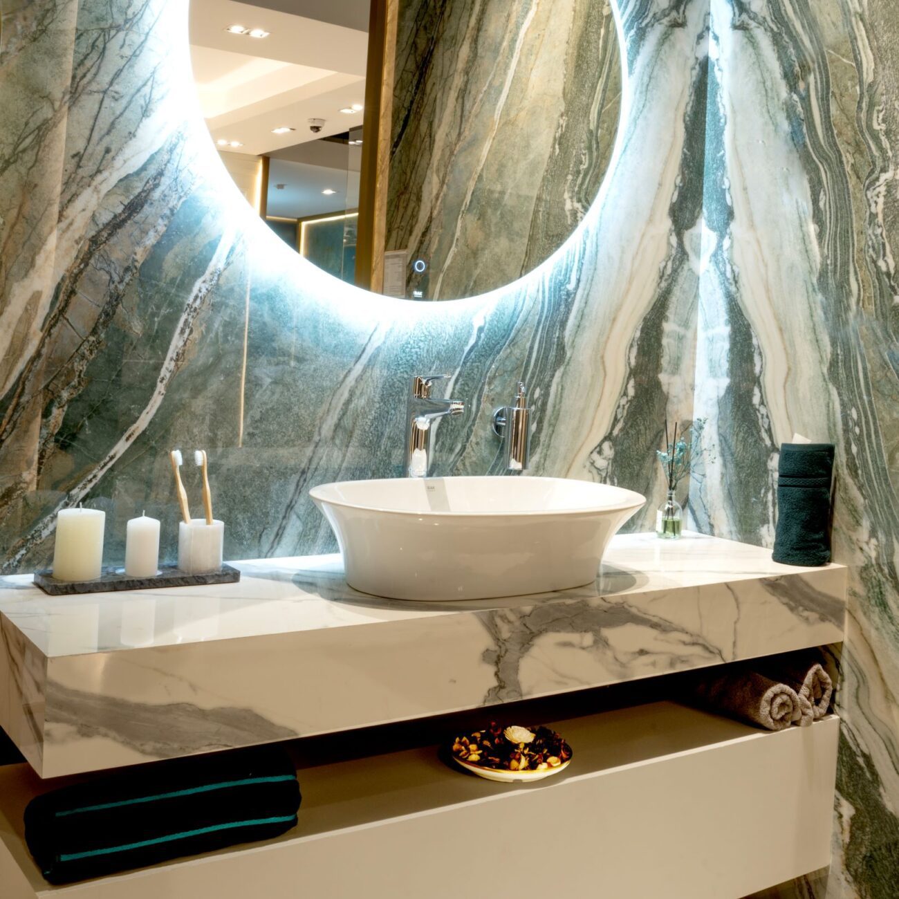 Ceramic tiles product display at RAK Ceramics Musaffah