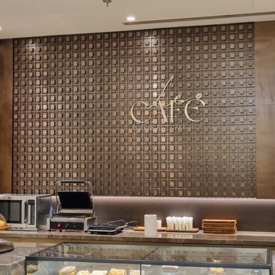 Warm ambience with decorative lighting inside Lee Cafe