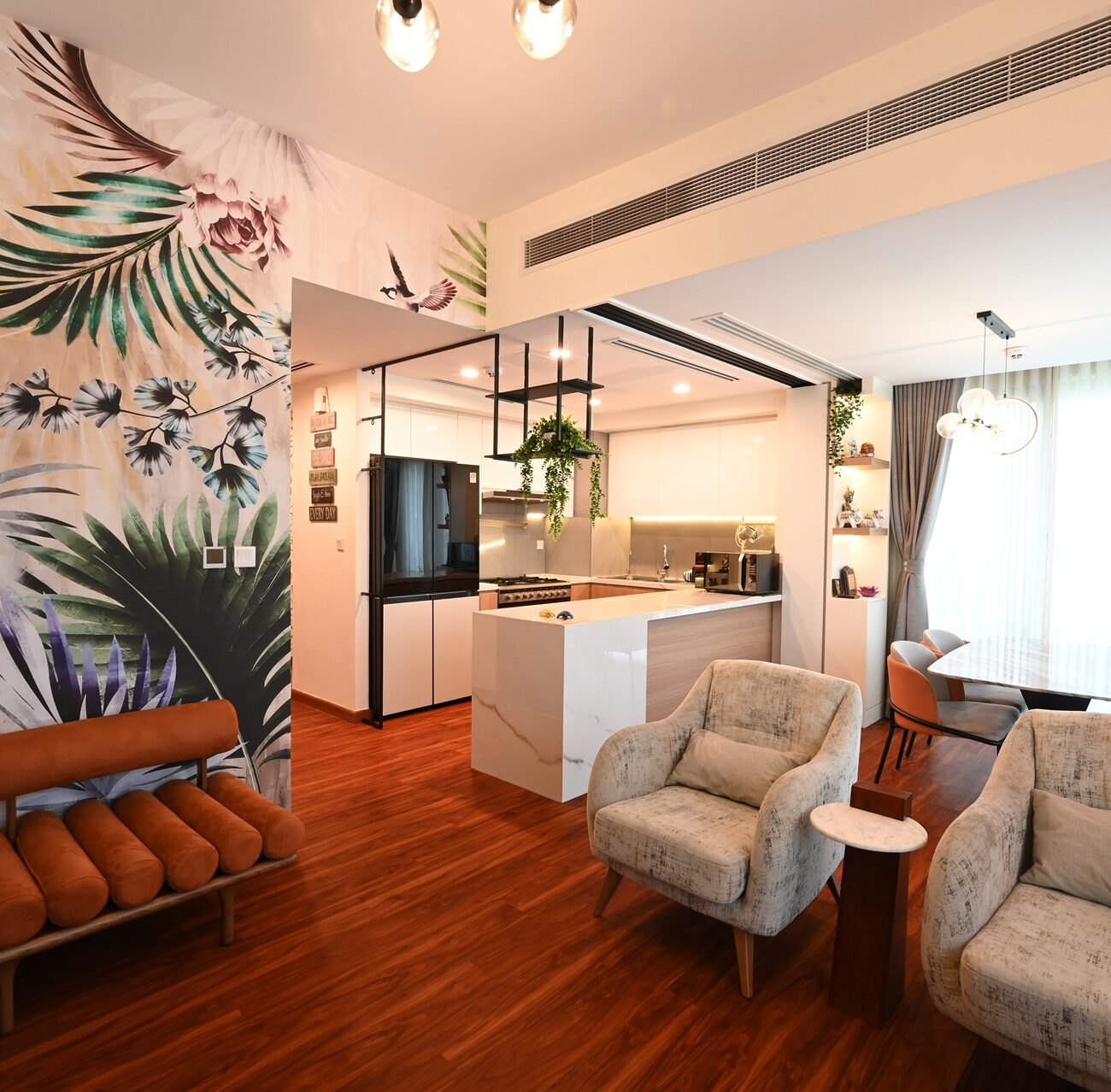 Villa Nova Dubai living space with stylish décor and seating