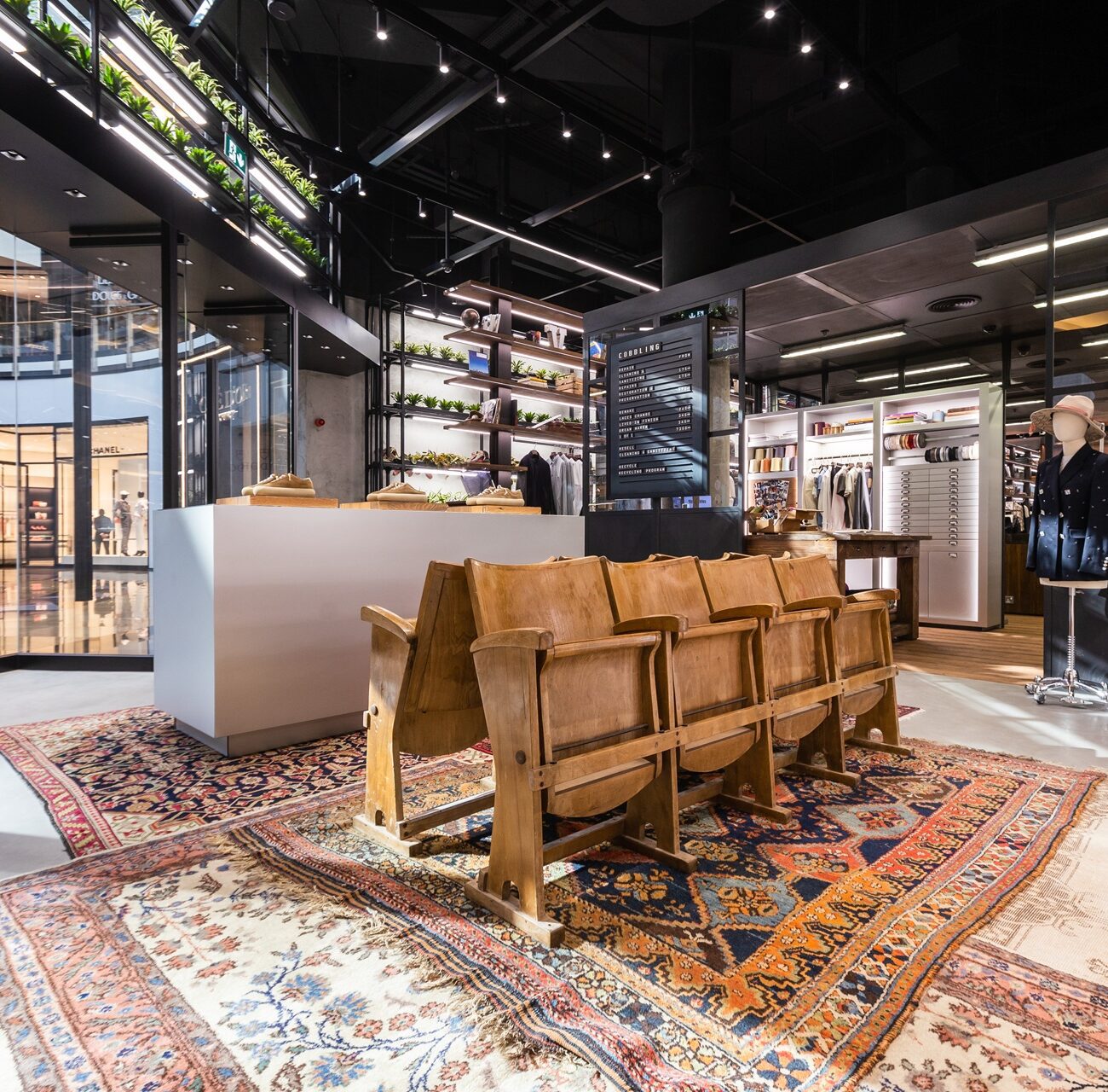 Golden Goose boutique interior – custom furniture and product displays