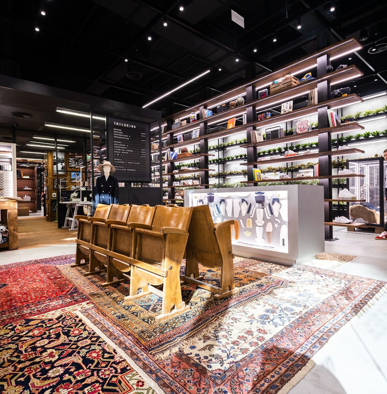 Golden Goose store layout showcasing premium retail design