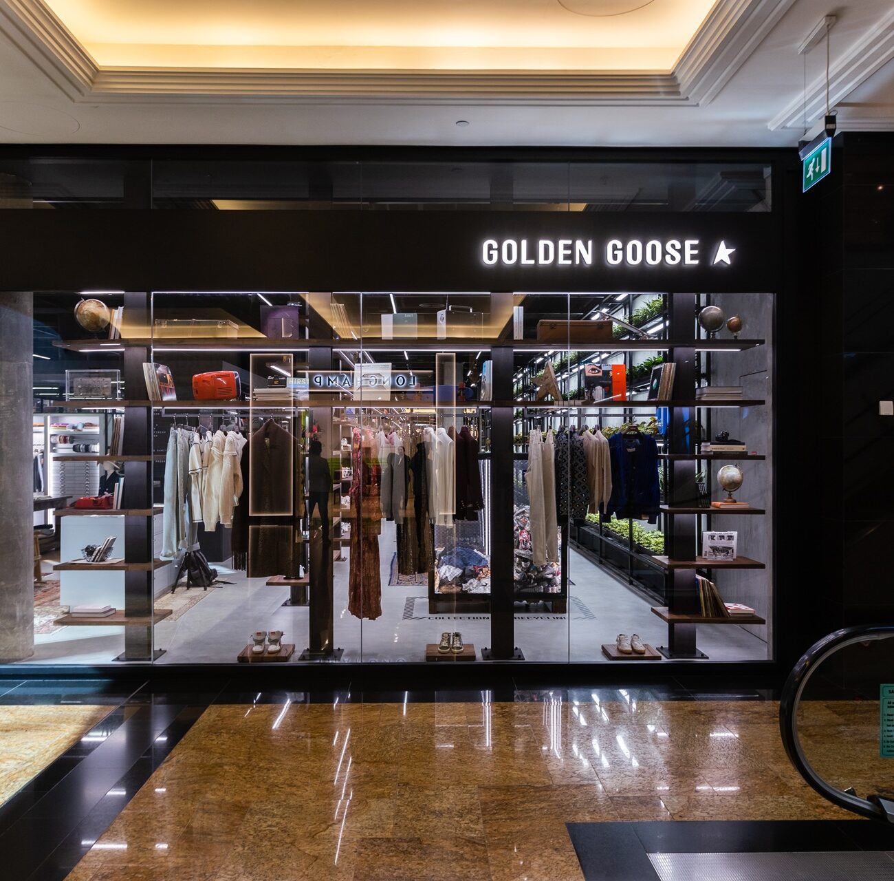 Golden Goose luxury boutique interior at Mall of the Emirates – front store view