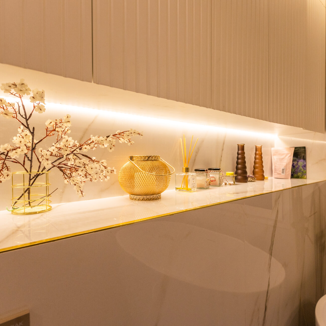 Luxury bathroom in Jumeirah Village Triangle villa interior