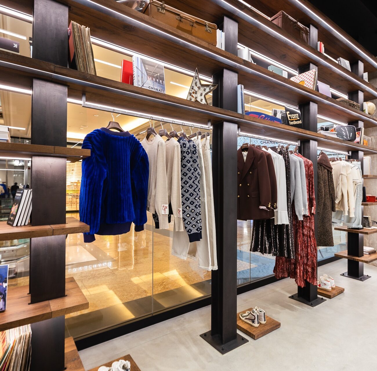Golden Goose retail space emphasizing minimalist luxury design