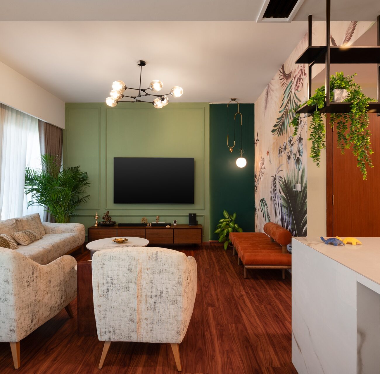 Spacious living room in Villa Nova Dubai villa with luxury furniture